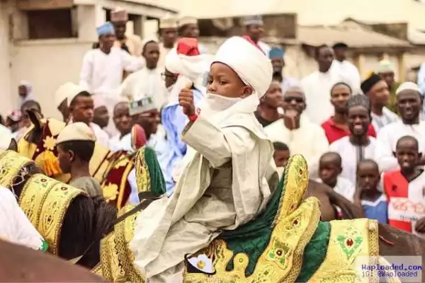 Photo: Young Royal Son From Bauchi Shows Off His Swag During Sallah parade